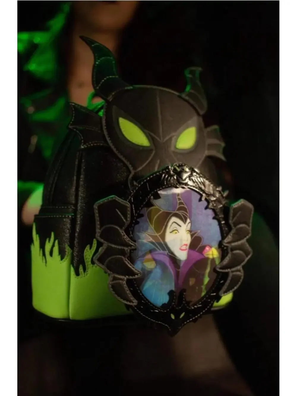 Loungefly Lenticular GITD Maleficent Dragon Mini Backpack